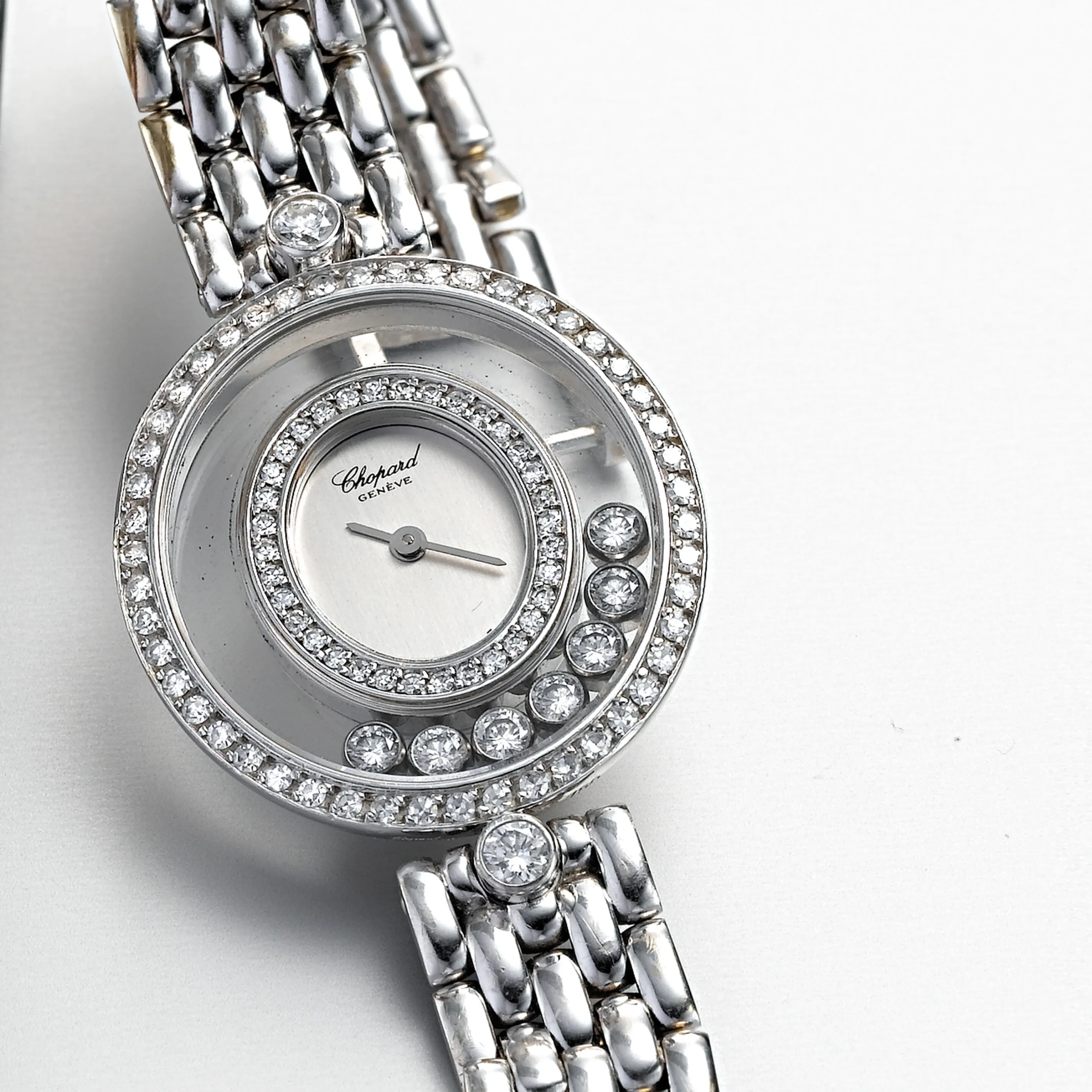 Chopard Happy Diamonds 24mm White gold Silver