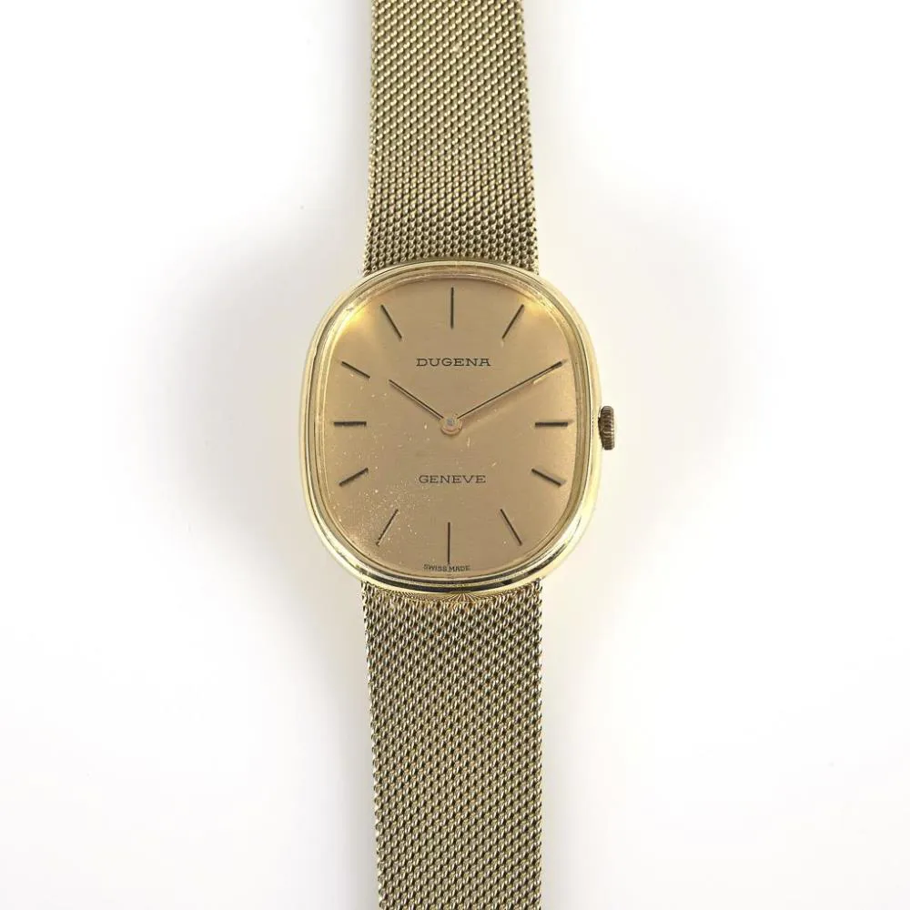 Dugena 34mm Yellow gold Champagne