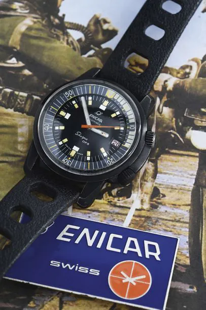 Enicar Sherpa 144-59-01 40mm Stainless steel Black