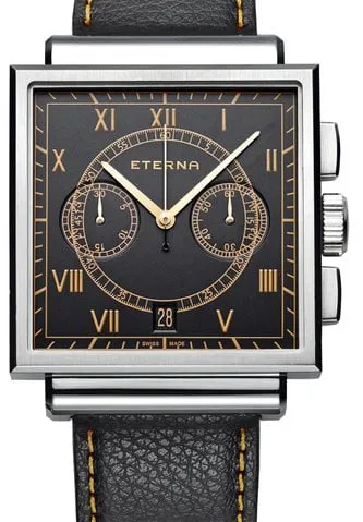 Eterna Heritage 1938.41.45.1250 36mm Stainless steel Black