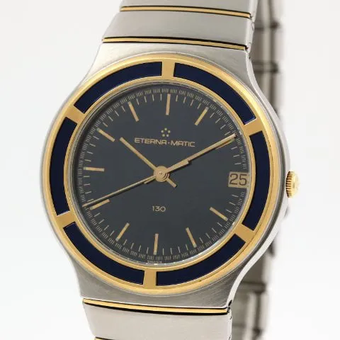 Eterna Eterna-Matic 629.4309.47 33mm Yellow gold and Stainless steel Blue