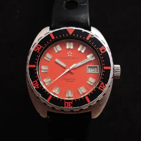 Eterna Super Kontiki 131 FTP 42mm Stainless steel Orange