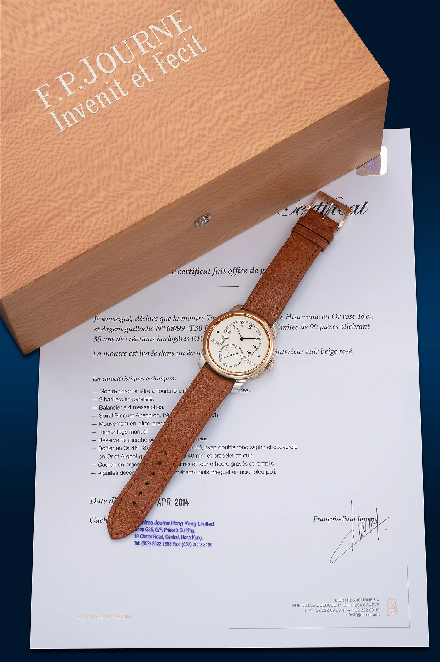 F.P. Journe Tourbillon Anniversaire T30 40mm Rose gold and Silver White 5