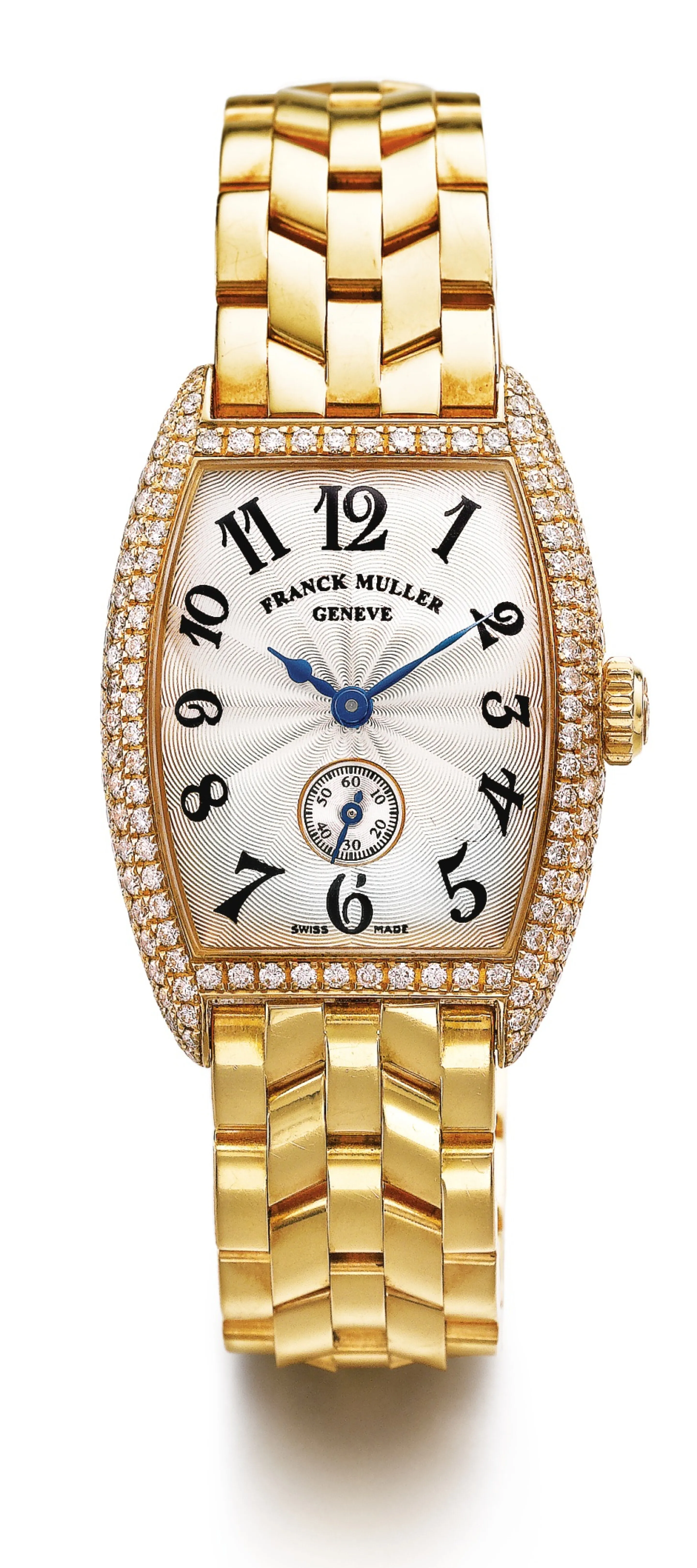 Franck Muller Cintree Curvex 1750 35mm Yellow gold Silver