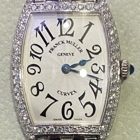 Franck Muller Cintree Curvex 1752 QZ D 25mm White gold Arabic numerals