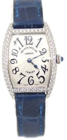 Franck Muller Cintree Curvex 1752 QZ D 25mm White gold Silver