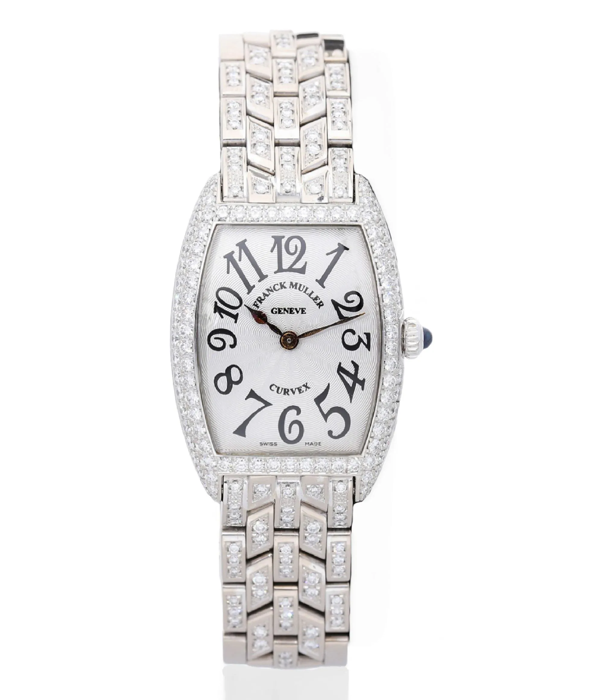 Franck Muller Cintree Curvex 1752 QZ D 24mm White gold White