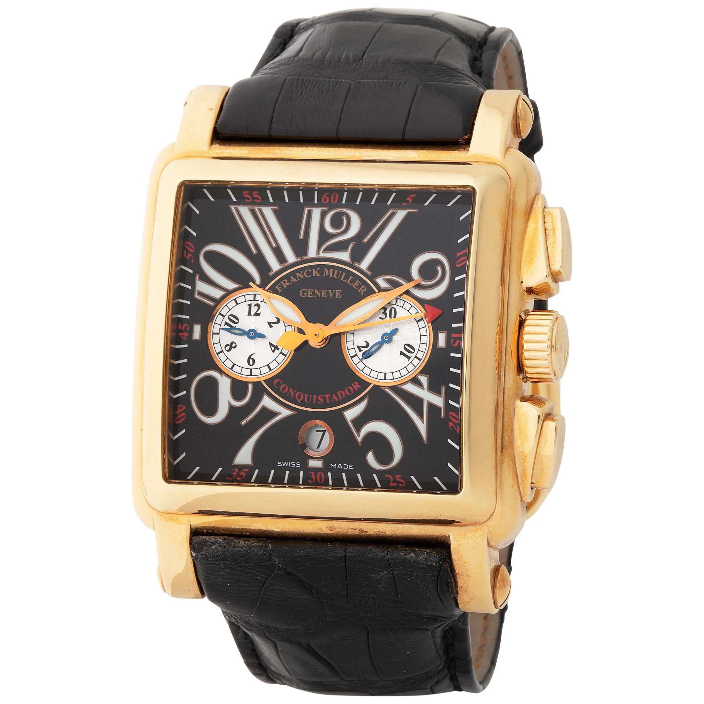 Franck Muller Conquistador Cortez 10000CC 41mm Yellow gold Black