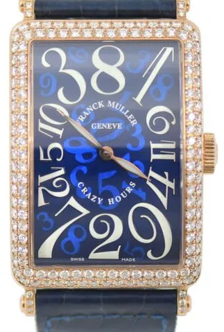 Franck Muller Crazy Hours 1200 CH 32mm Rose gold Blue