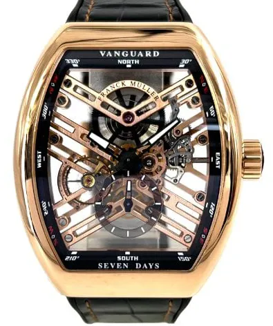 Franck Muller Vanguard V 45 S6 SQT 5N NR 53.5mm Rose gold Transparent