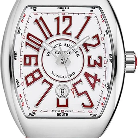 Franck Muller Vanguard 45SCWHTWHTRED 13mm Stainless steel White