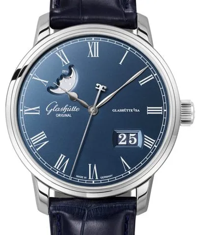 Glashütte Senator 100-04-05-12-30 Stainless steel Blue