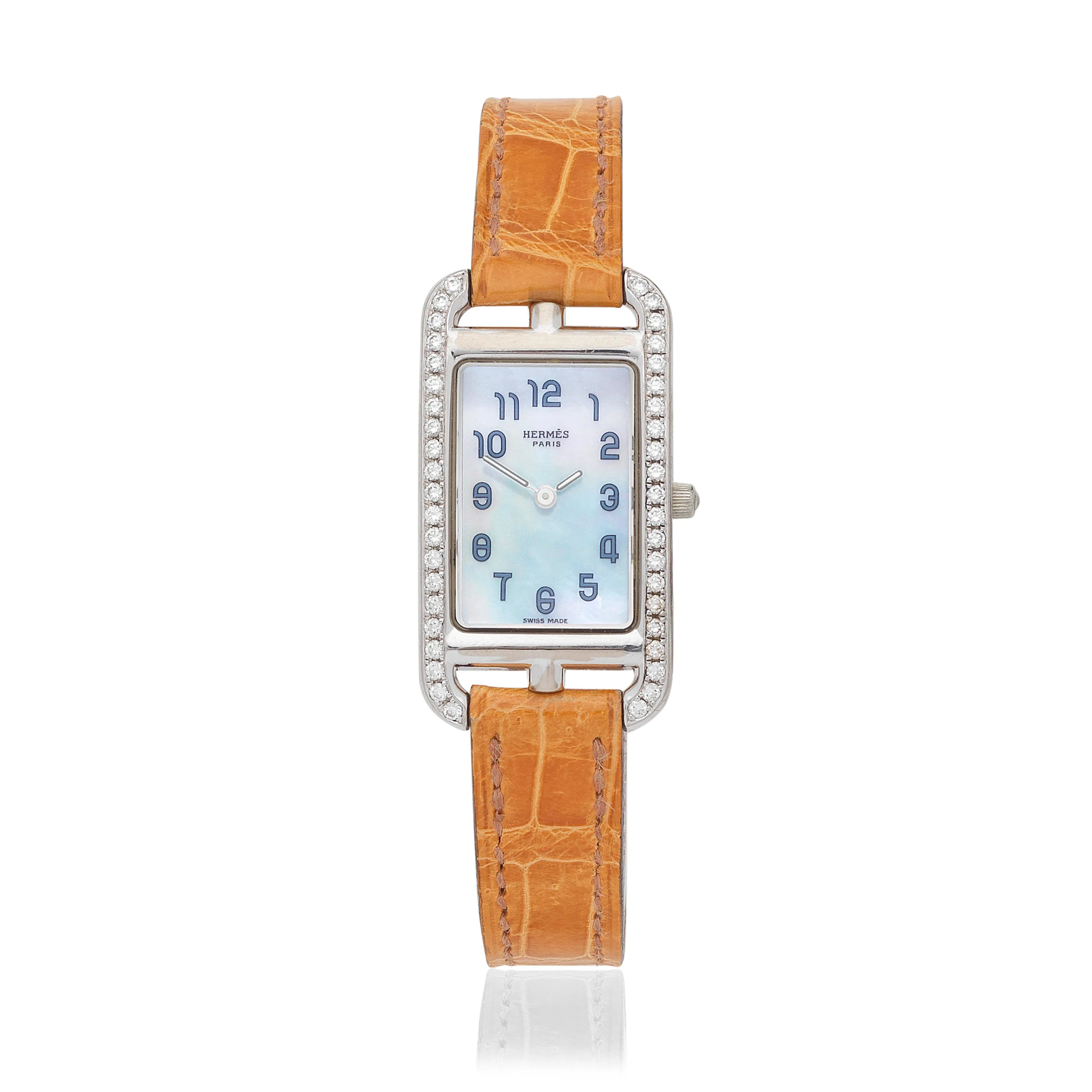 Hermès Nantucket 292 20mm White gold Mother-of-pearl