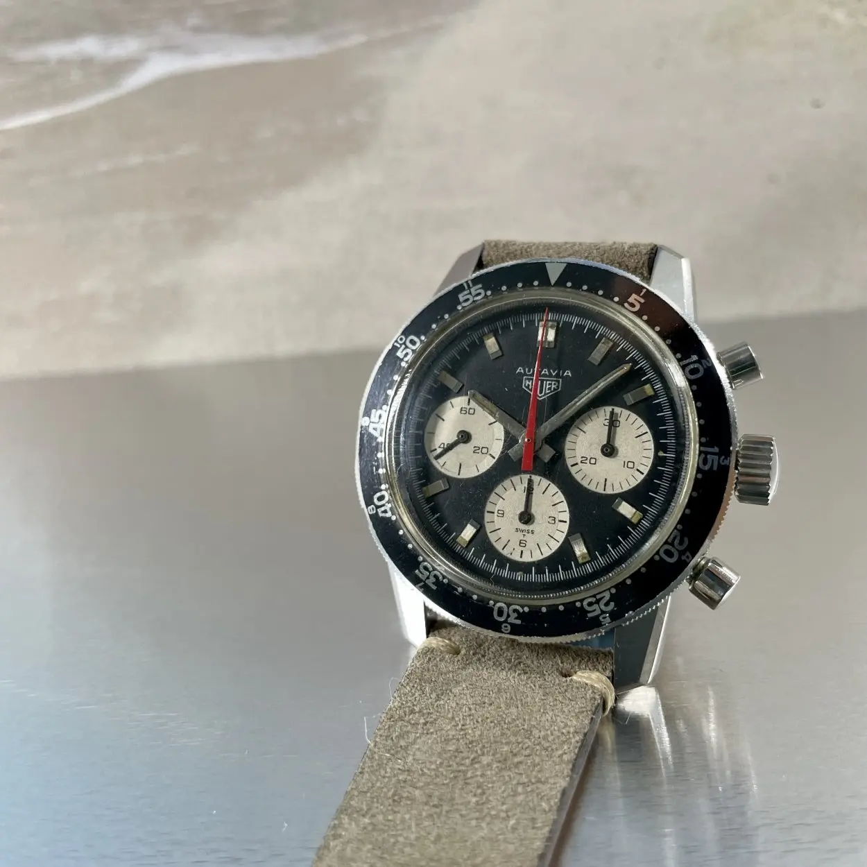 Heuer 2446C 40mm Stainless steel Black 10