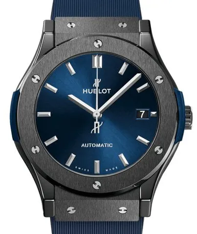 Hublot Classic Fusion 511.CM.7170.RX 45mm Black ceramic Blue