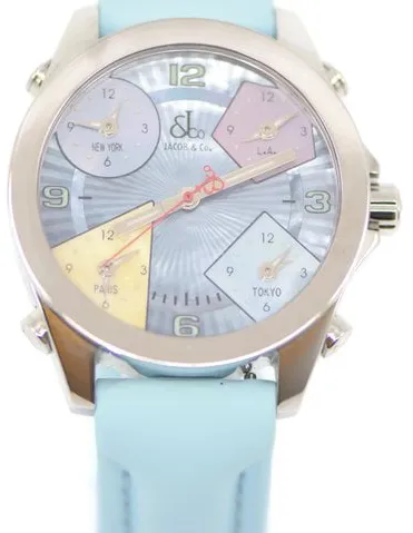 Jacob & Co. Five Time Zone JCM-23 40mm Steel Mother-of-pearl