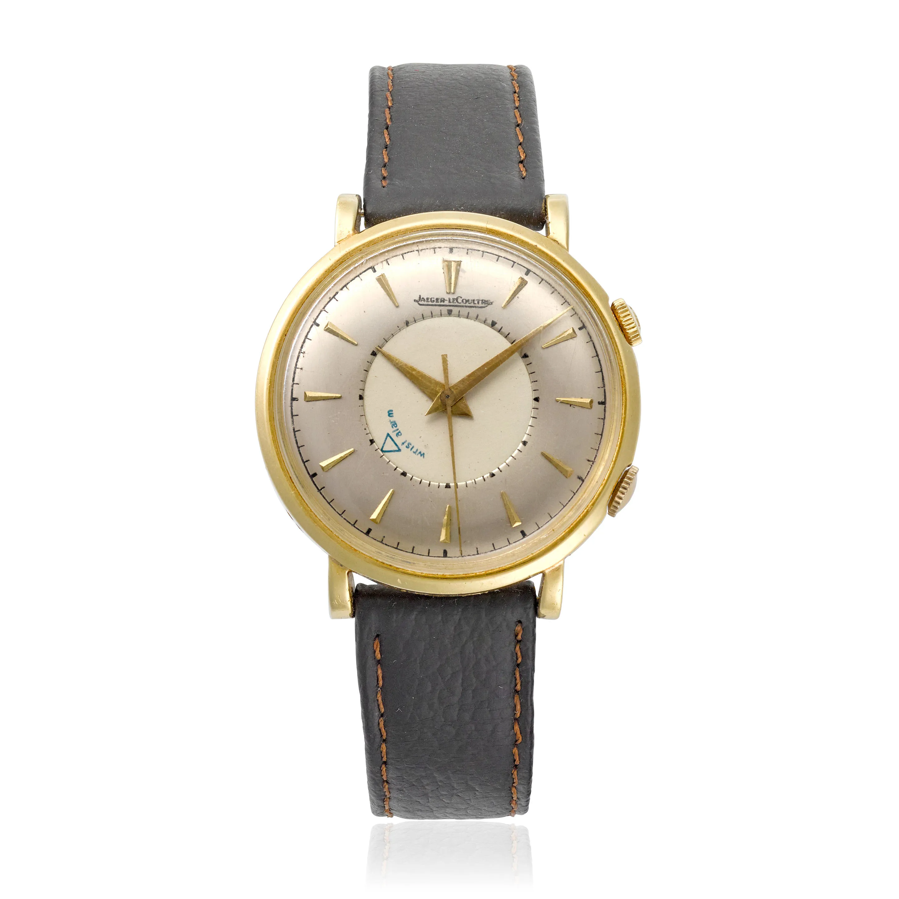 Jaeger-LeCoultre Memovox 34.5mm Yellow gold Silver