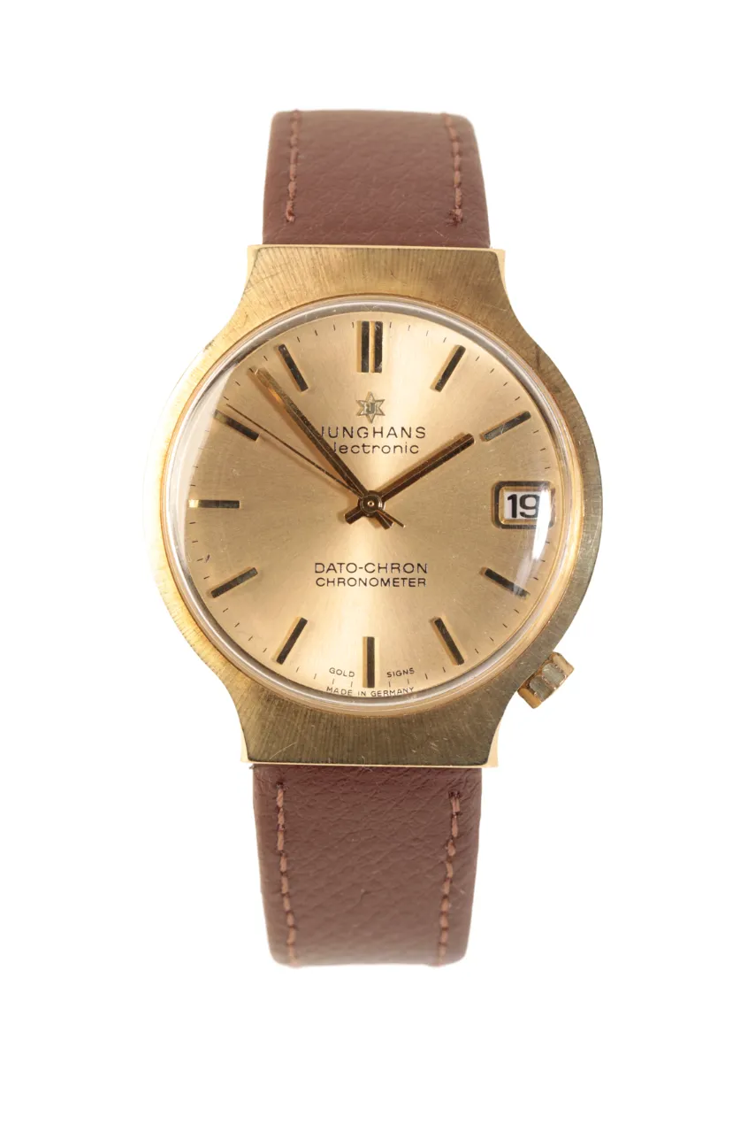 Junghans Dato-chron 34mm Yellow gold Gold