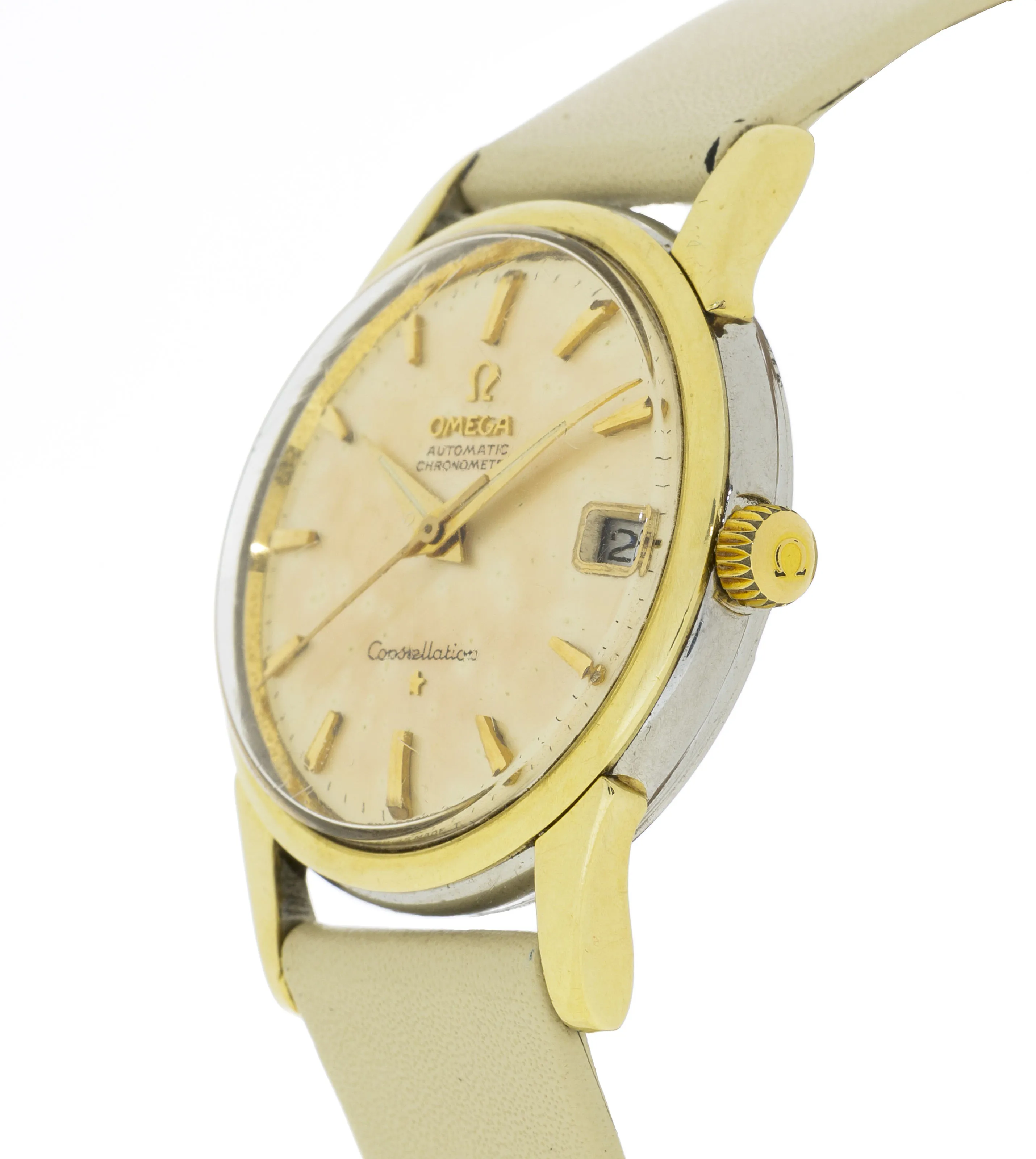 Omega Constellation 14393 34mm Yellow gold and stainless steel Cream 1