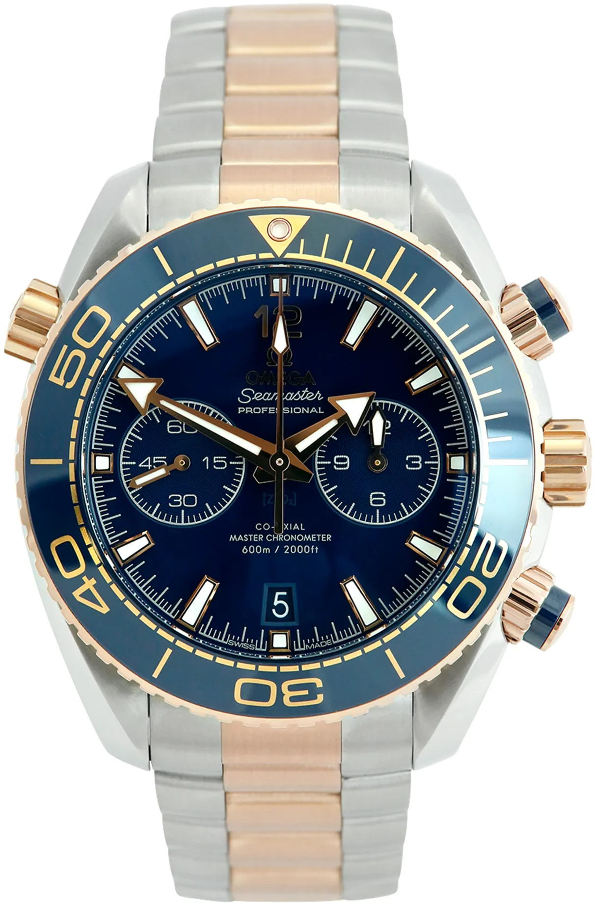 Omega Seamaster Planet Ocean 215.20.46.51.03.001 46mm Rose gold and Stainless steel Blue