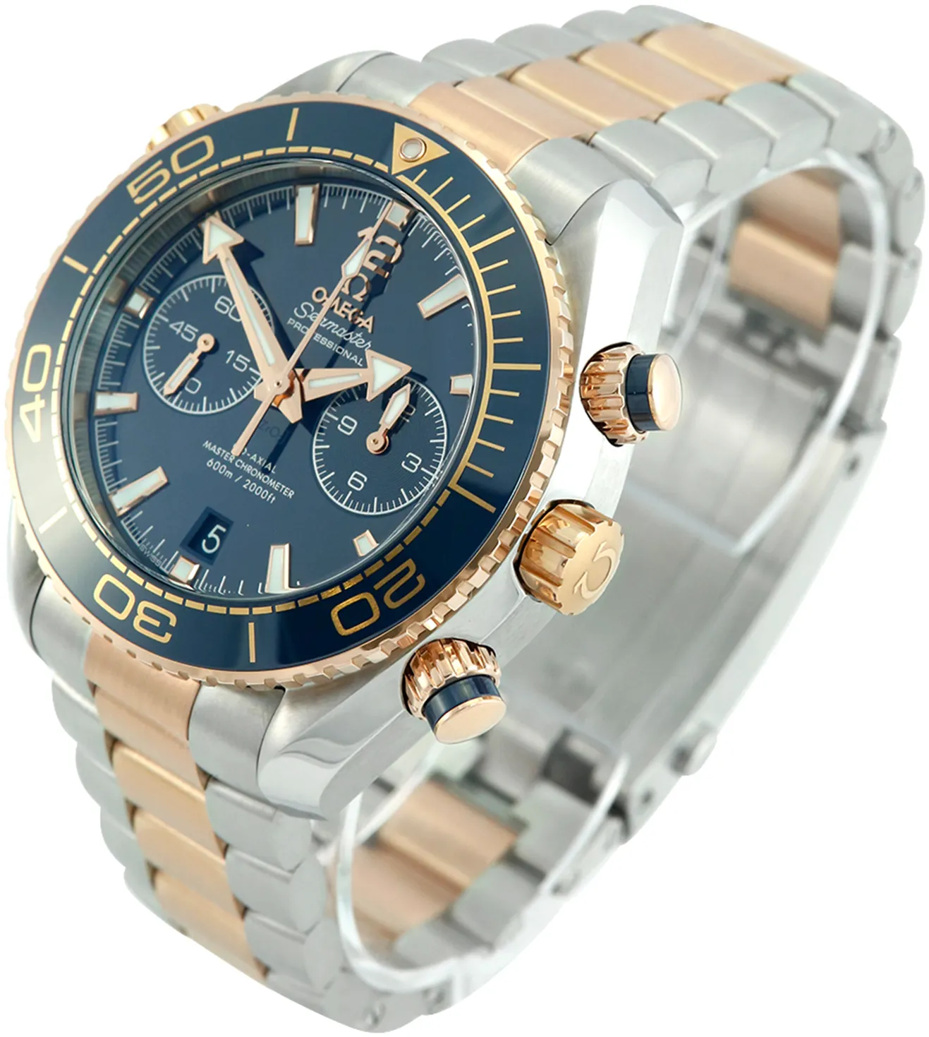 Omega Seamaster Planet Ocean 215.20.46.51.03.001 46mm Rose gold and Stainless steel Blue 1