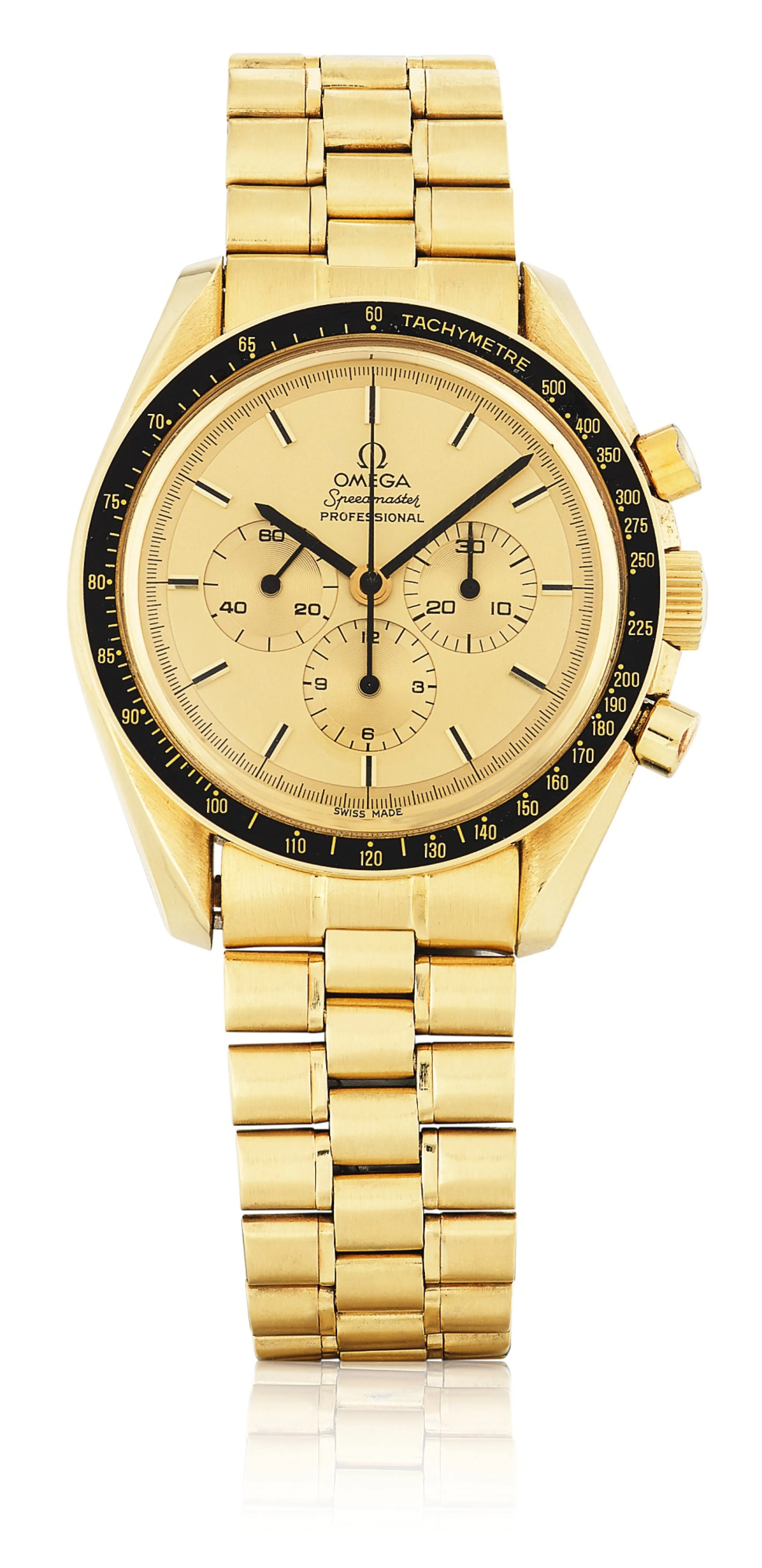 Omega Speedmaster BA 345.0802 42mm Yellow gold Champagne