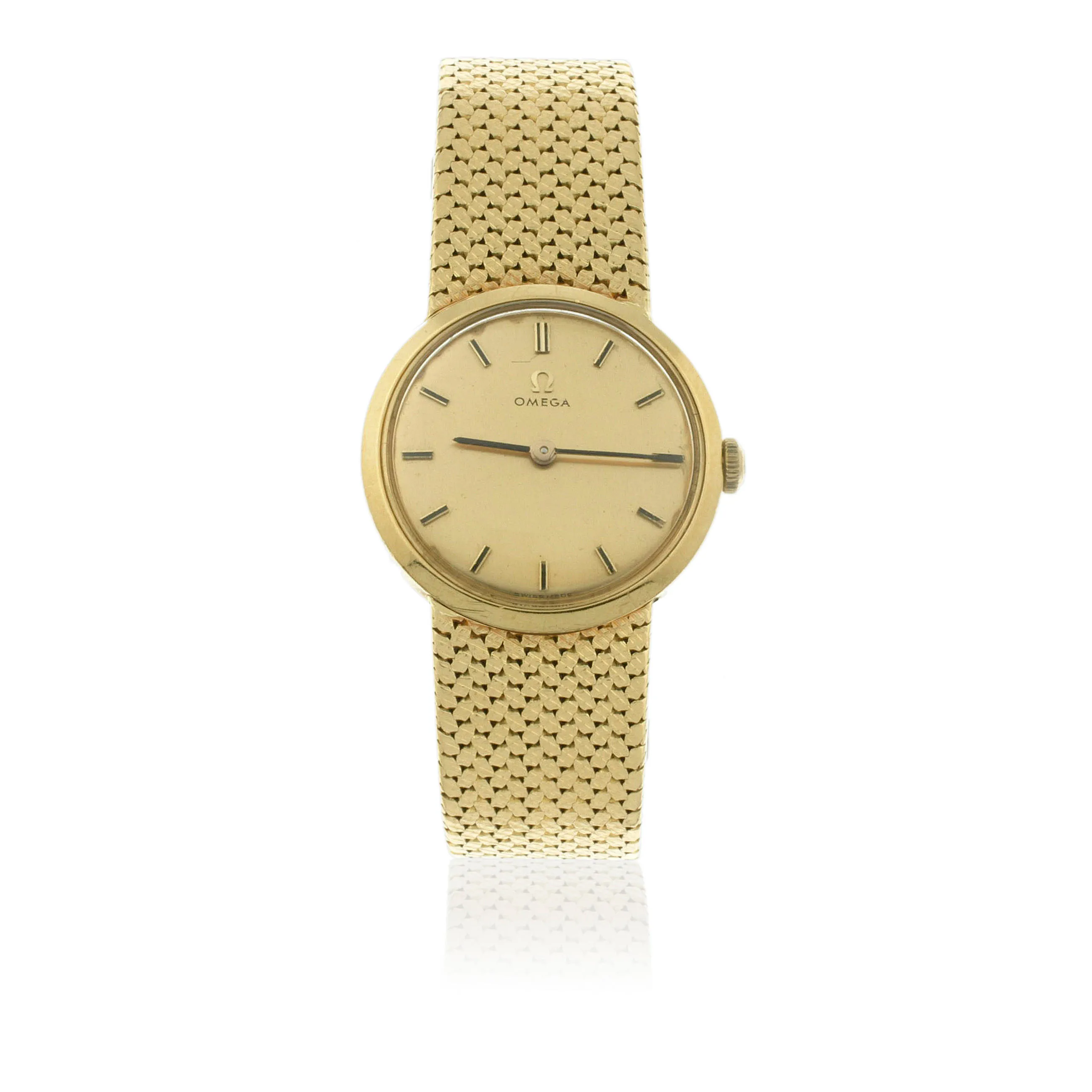 Omega 18mm Yellow gold Champagne