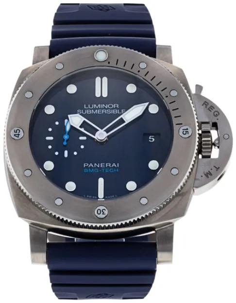 Panerai Submersible PAM 00692 47mm Titanium Blue