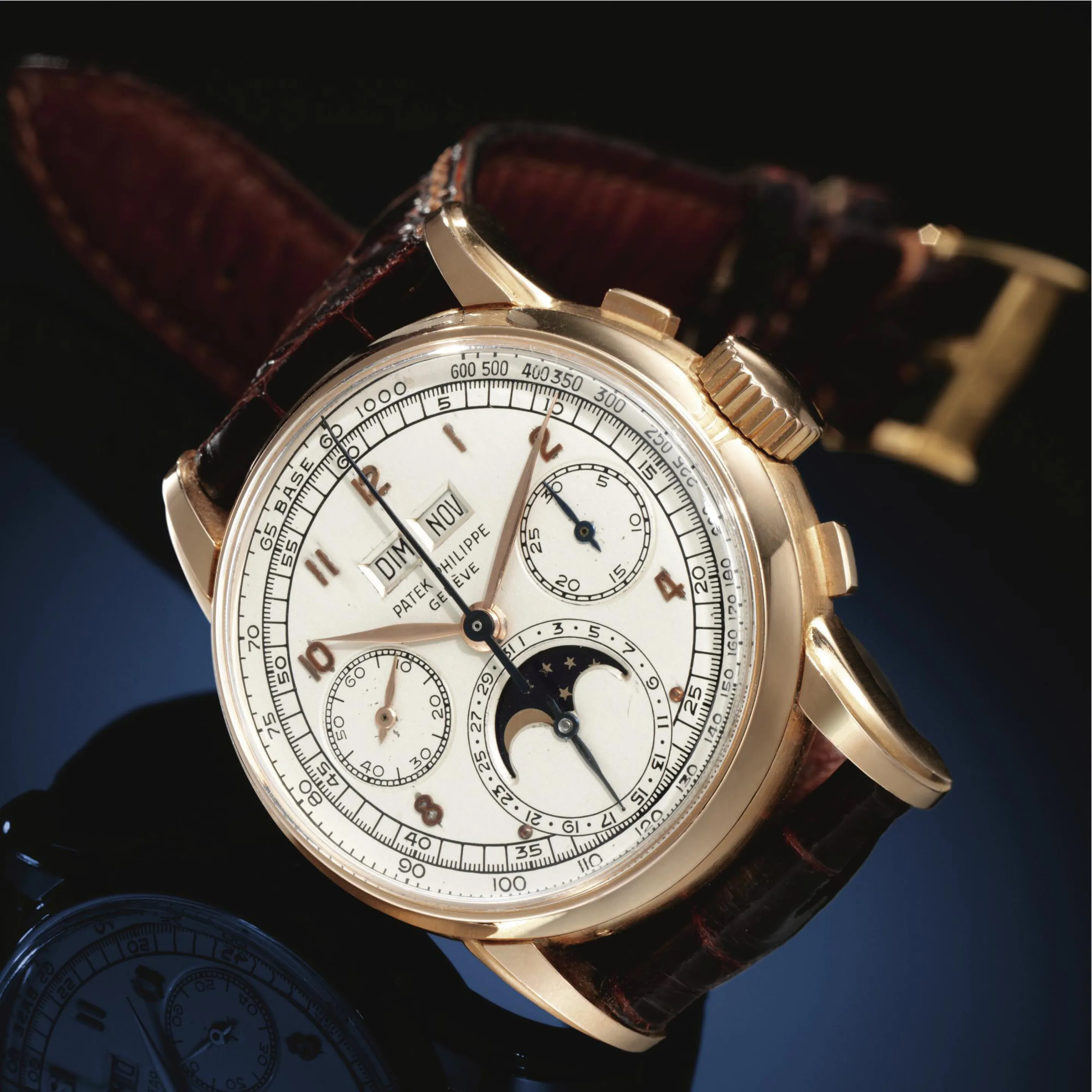 Patek Philippe Perpetual Calendar Chronograph 2499 36.5mm Rose gold Silver