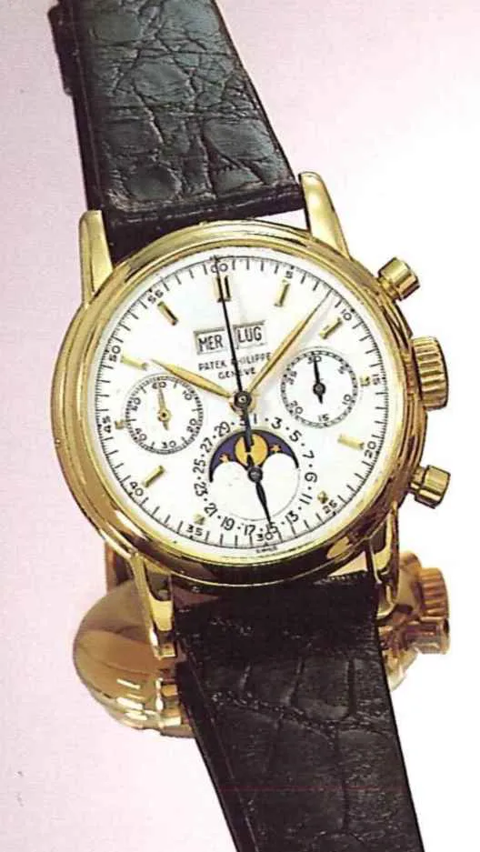 Patek Philippe Perpetual Calendar Chronograph 2499 38mm Yellow gold Silver