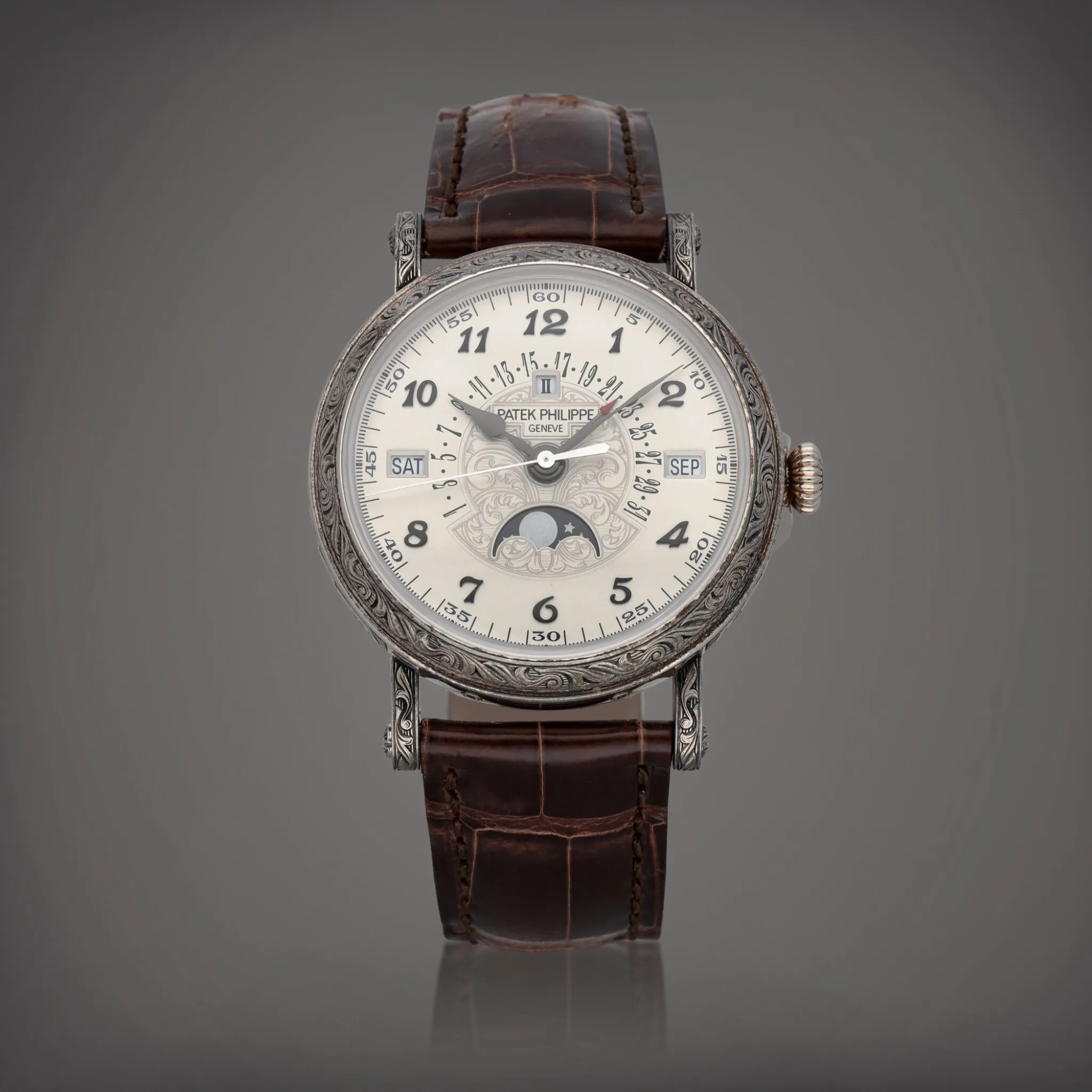 Patek Philippe Perpetual Calendar 5160/500G 38mm White gold Silver