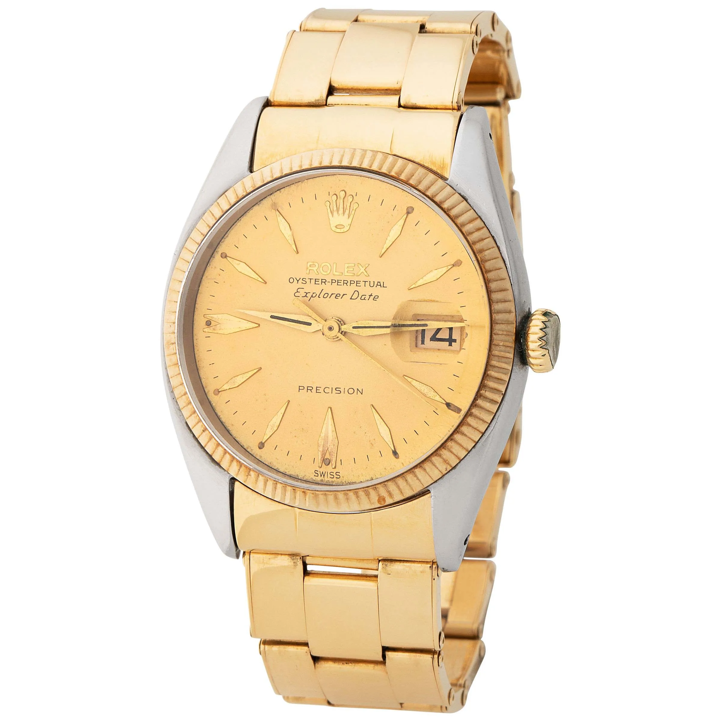 Rolex Air King 5701 34mm Yellow gold and Stainless steel Champagne