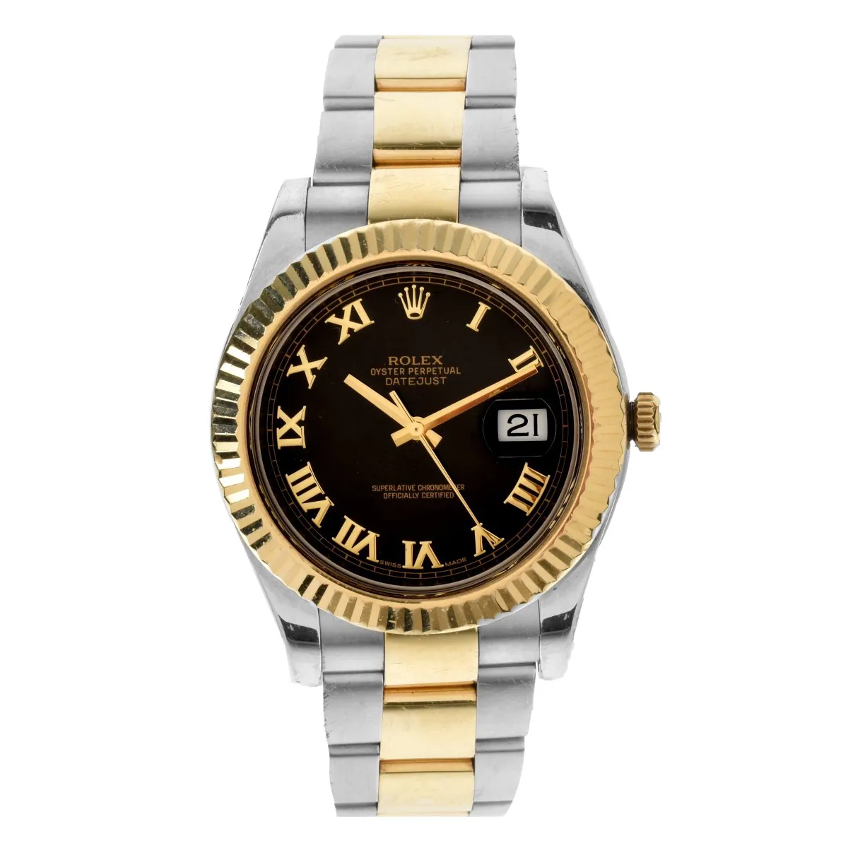 Rolex Datejust II 116333 41mm Yellow gold Black