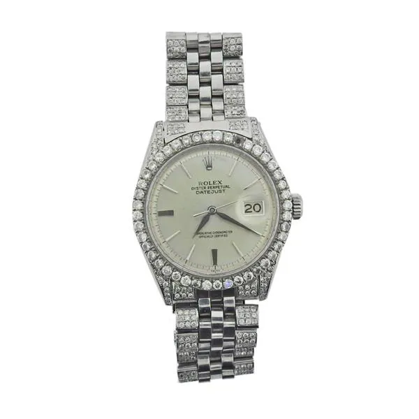 Rolex Datejust 1601 36mm Stainless steel and diamond Silver