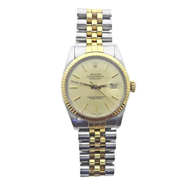 Rolex Datejust 36 16013 36mm 18k yellow gold and stainless steel Champagne