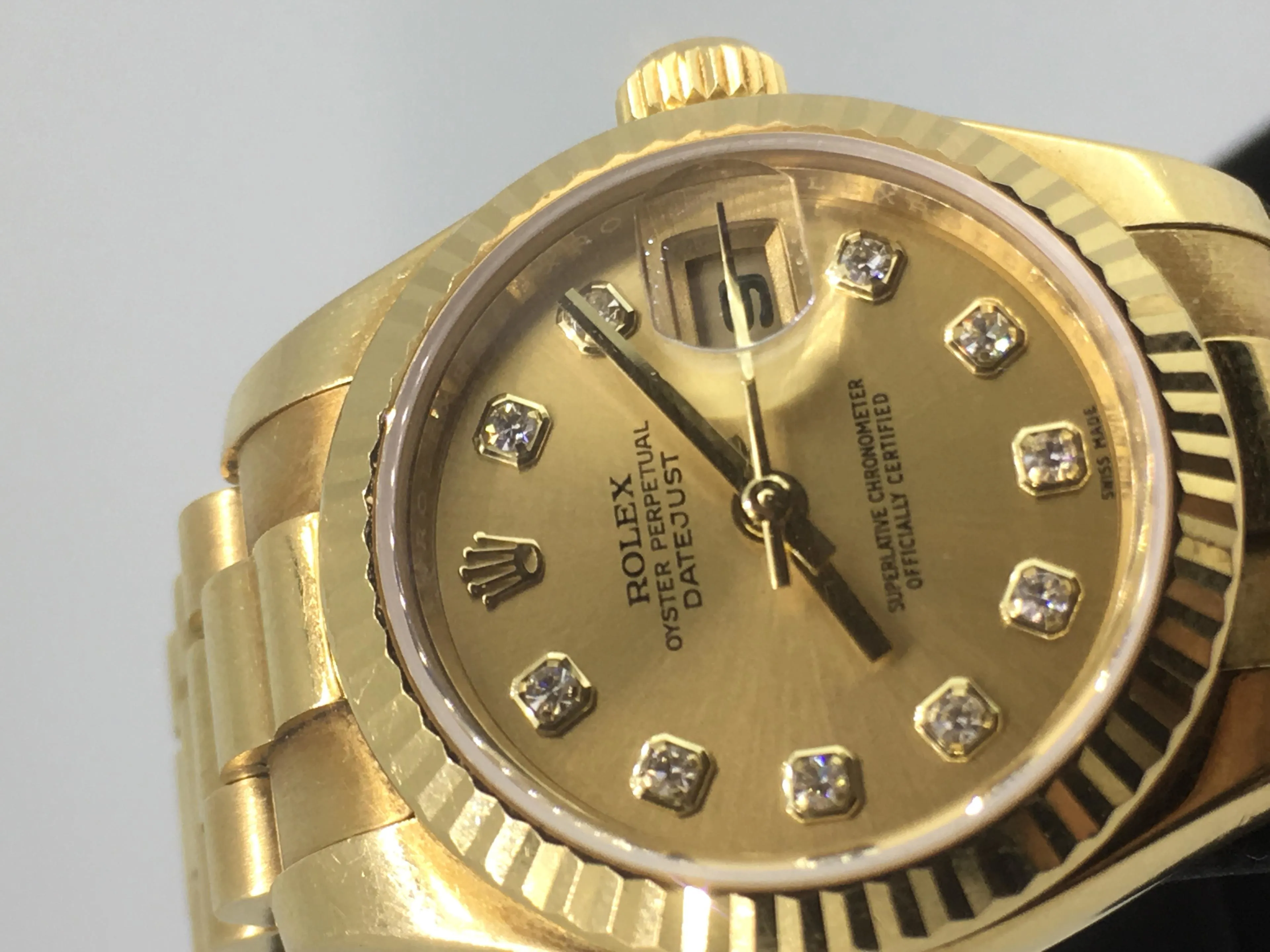 Rolex Lady-Datejust 179178 27mm Yellow gold Champagne 4