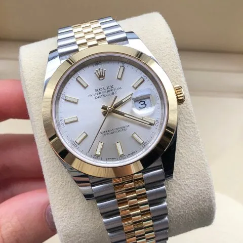 Rolex Datejust 41 126303 41mm Yellow gold and Stainless steel Silver