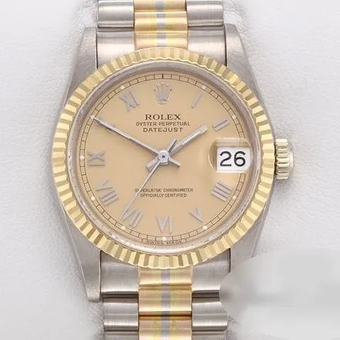 Rolex Datejust 68279 31mm White gold Champagne