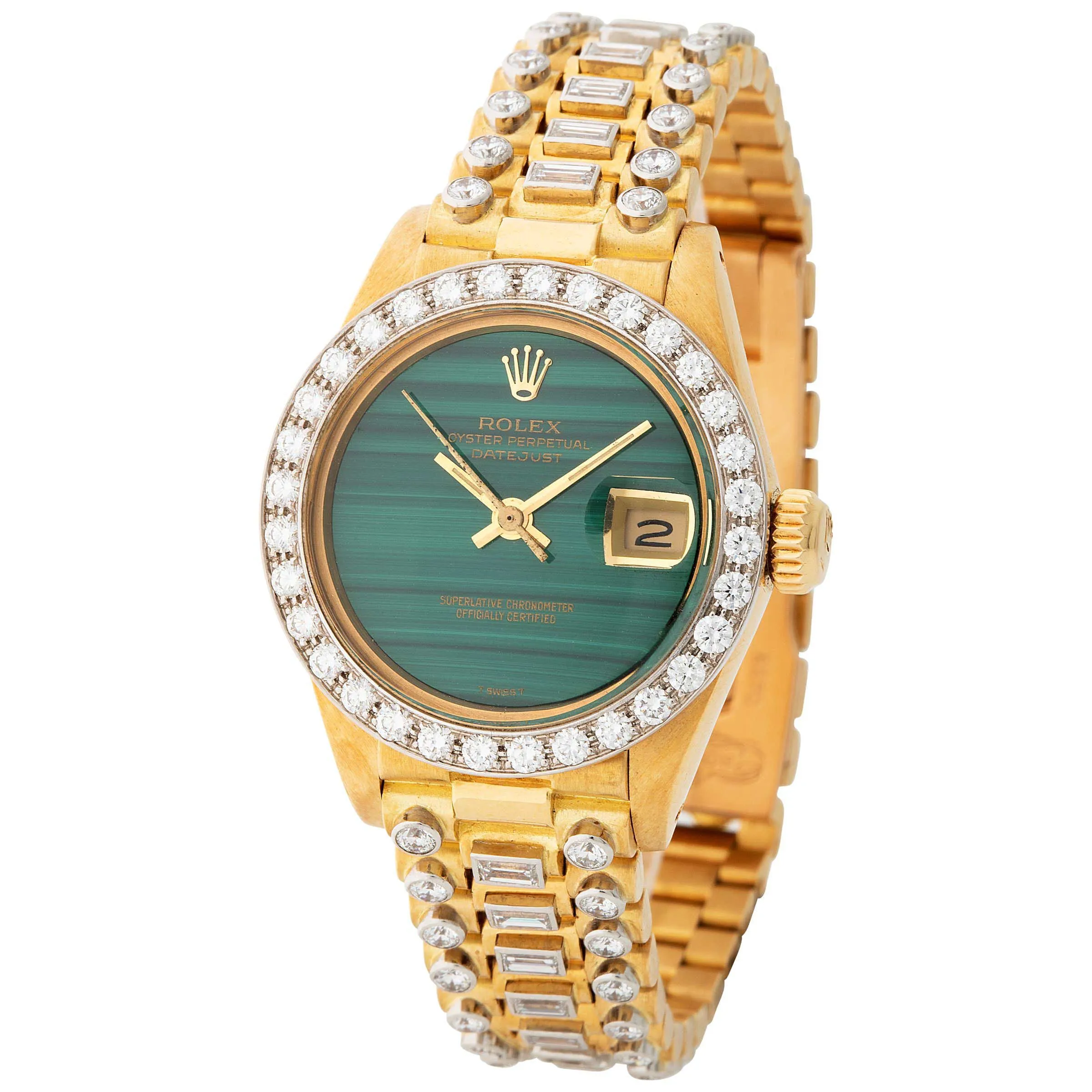 Rolex Lady-Datejust 69138 25mm Yellow gold Green