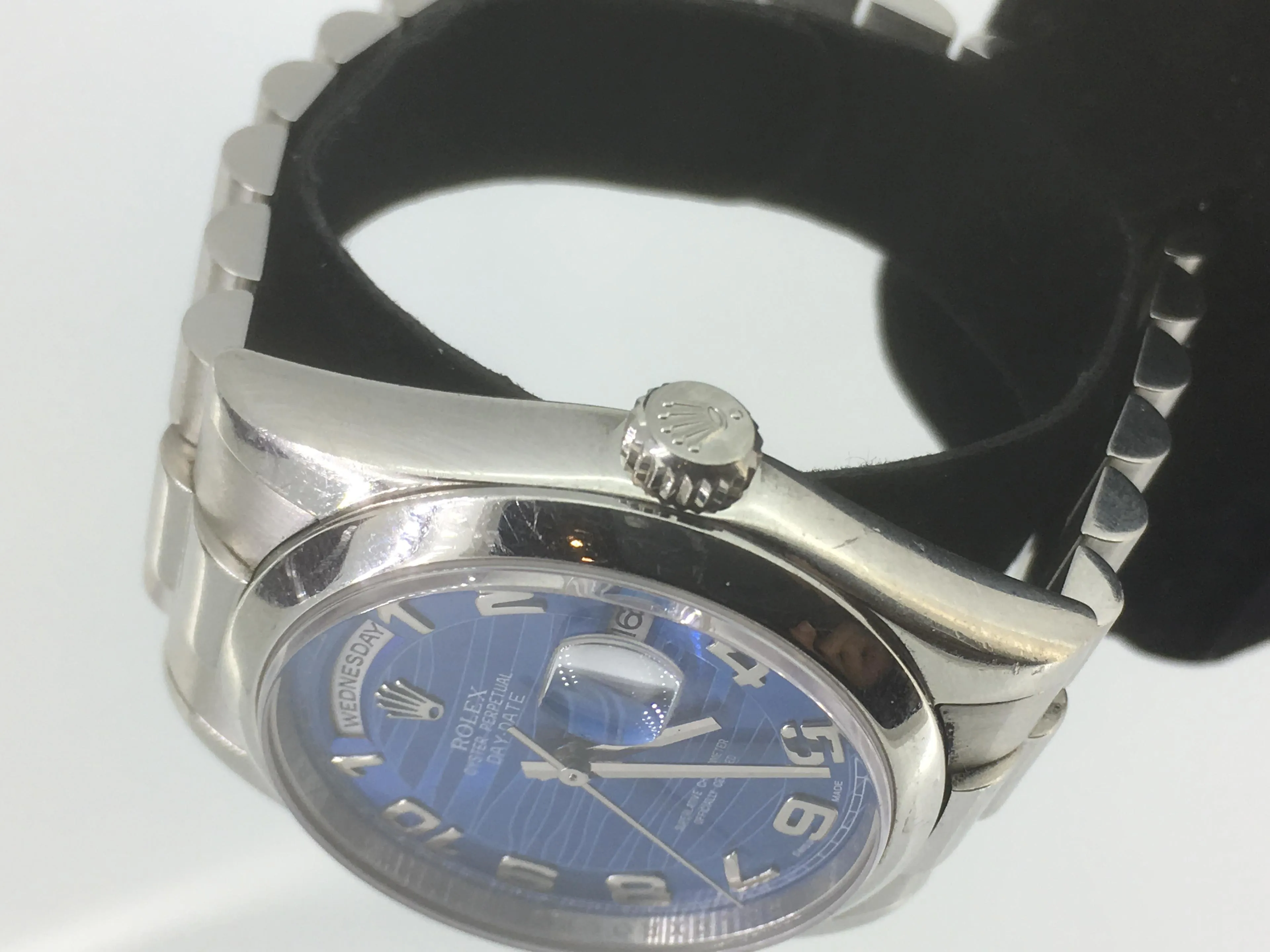 Rolex Day-Date 36 118206 36mm Stainless steel Blue 4