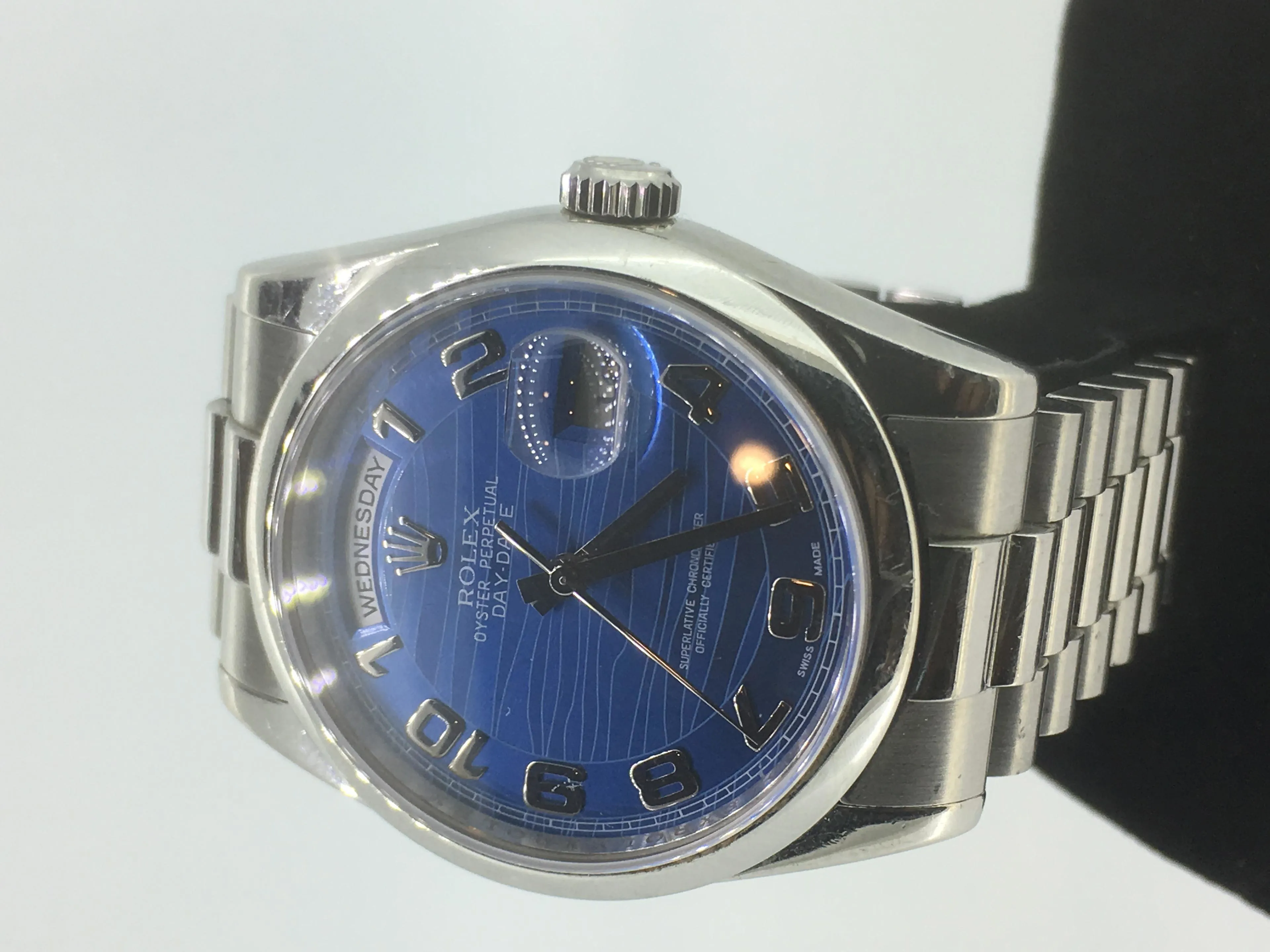 Rolex Day-Date 36 118206 36mm Stainless steel Blue 6