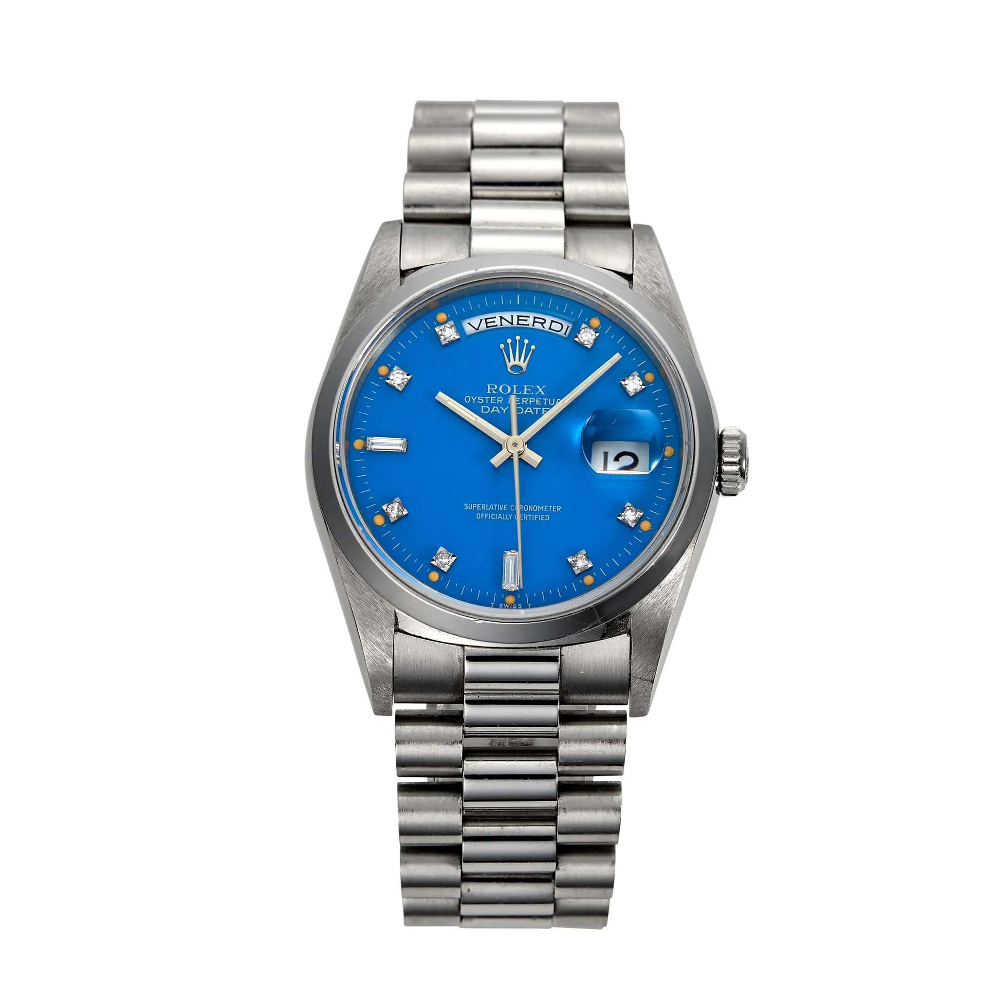 Rolex Day-Date 36 18206 36mm Platinum Blue