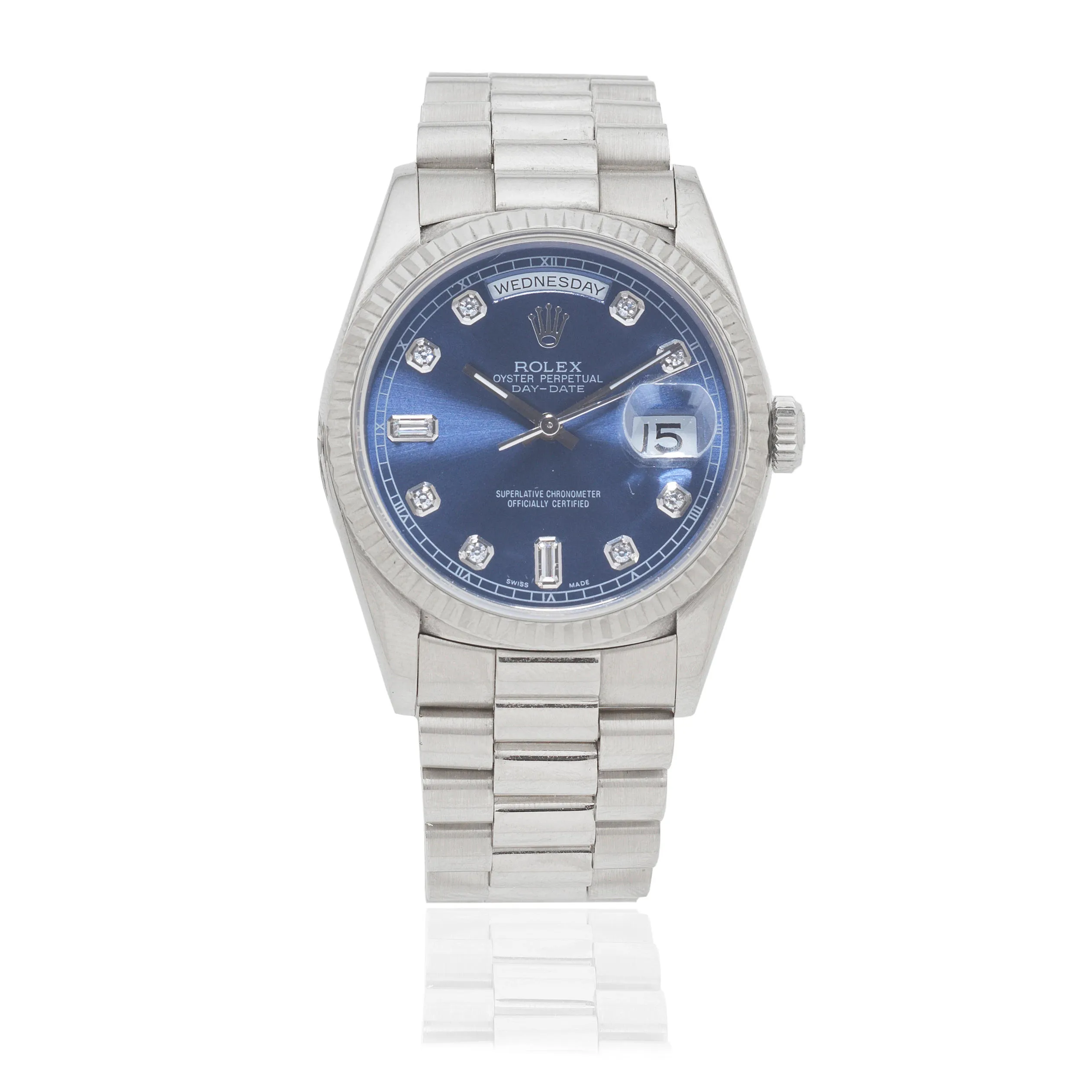 Rolex Day-Date 36 18239 36mm White gold Blue