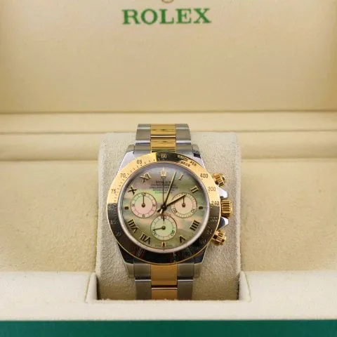 Rolex Daytona 116523 40mm Yellow gold and Stainless steel Mother-of-pearl