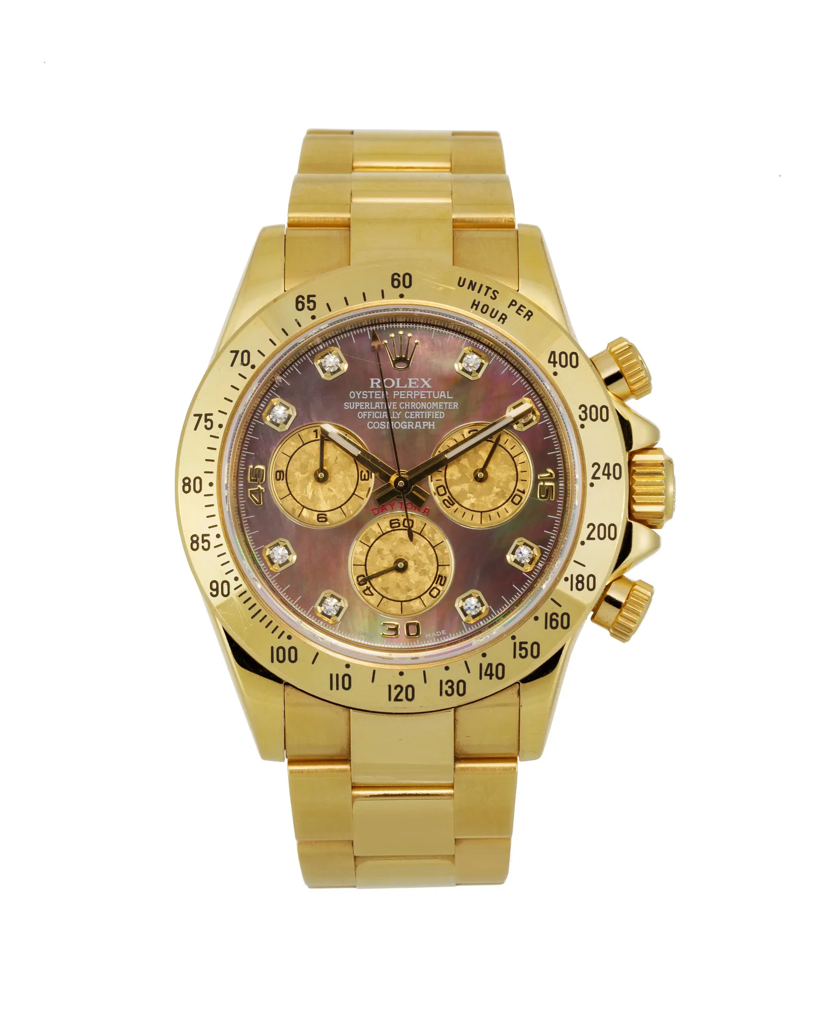 Rolex Daytona 116528 nullmm Yellow gold Mother-of-pearl