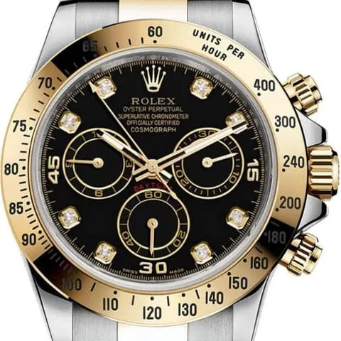 Rolex Daytona 116523 40mm Yellow gold and Stainless steel Black