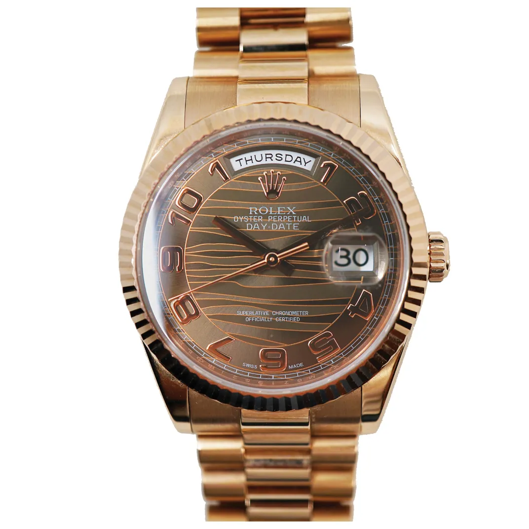 Rolex Day-Date 36 118235 36mm Rose gold Brown