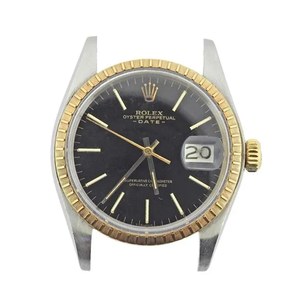 Rolex Oyster Perpetual Date 1505 34mm Yellow gold and Stainless steel Black