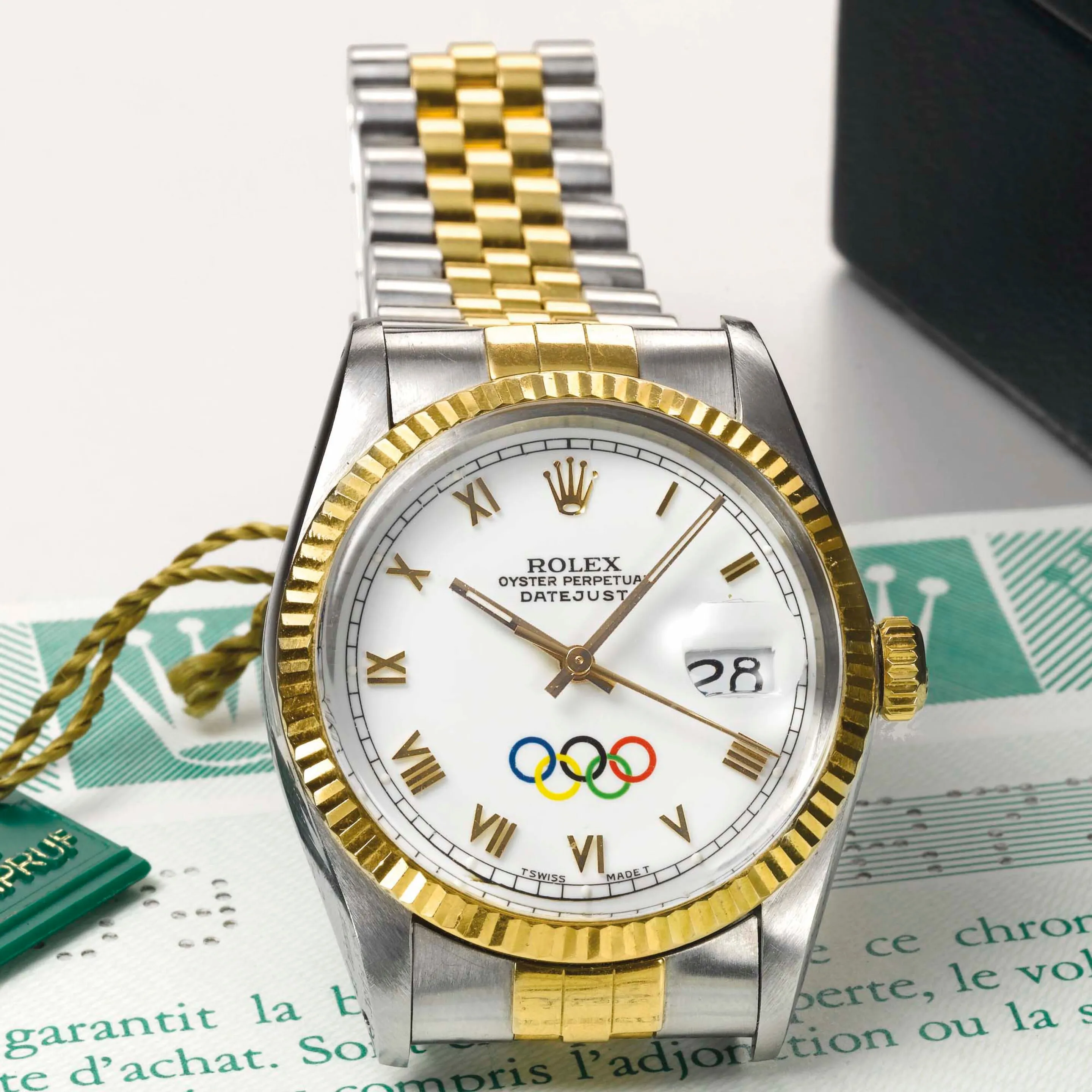 Rolex Datejust 36 16013 35mm Yellow gold and stainless steel White