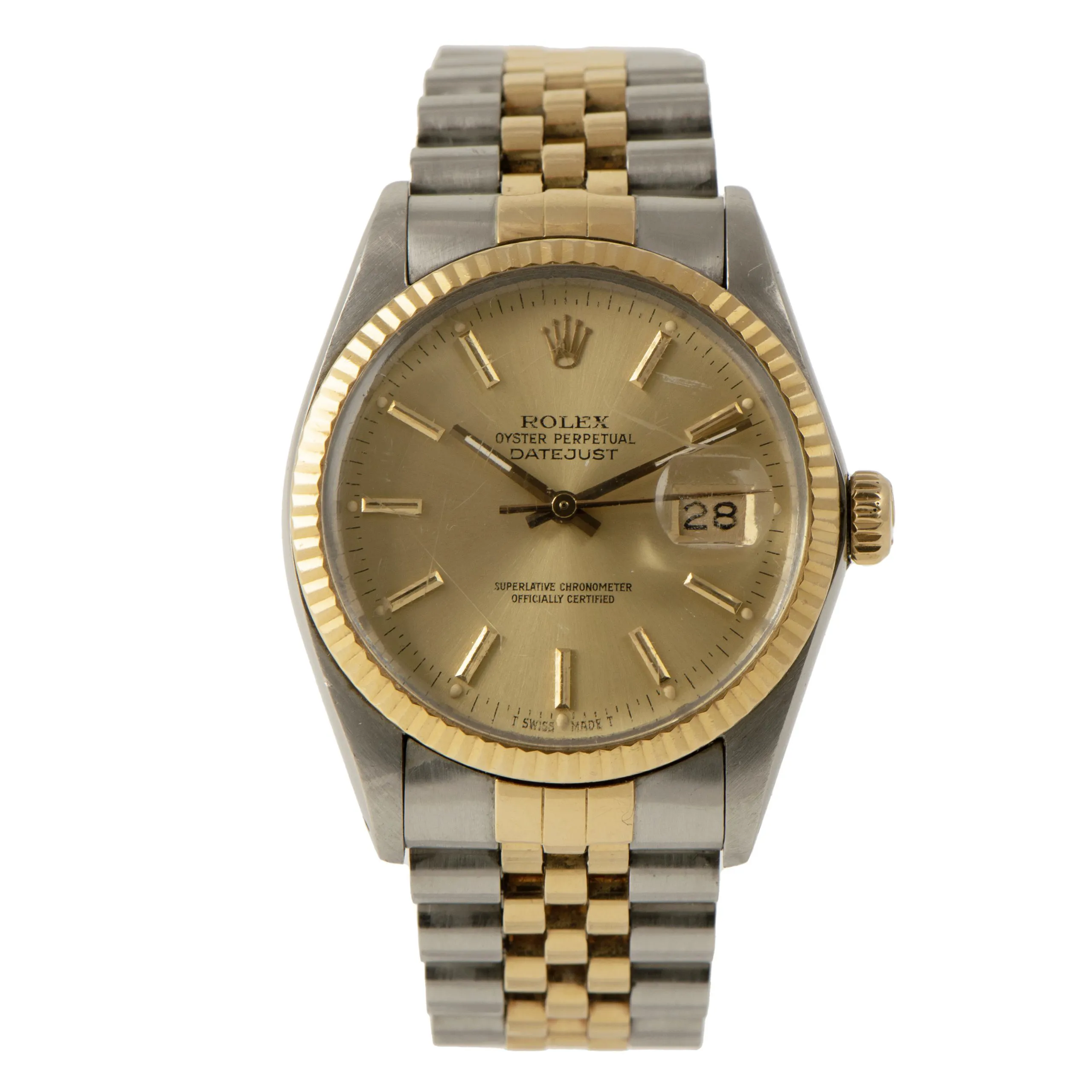 Rolex Datejust 36 16013 nullmm Yellow gold and stainless steel Champagne